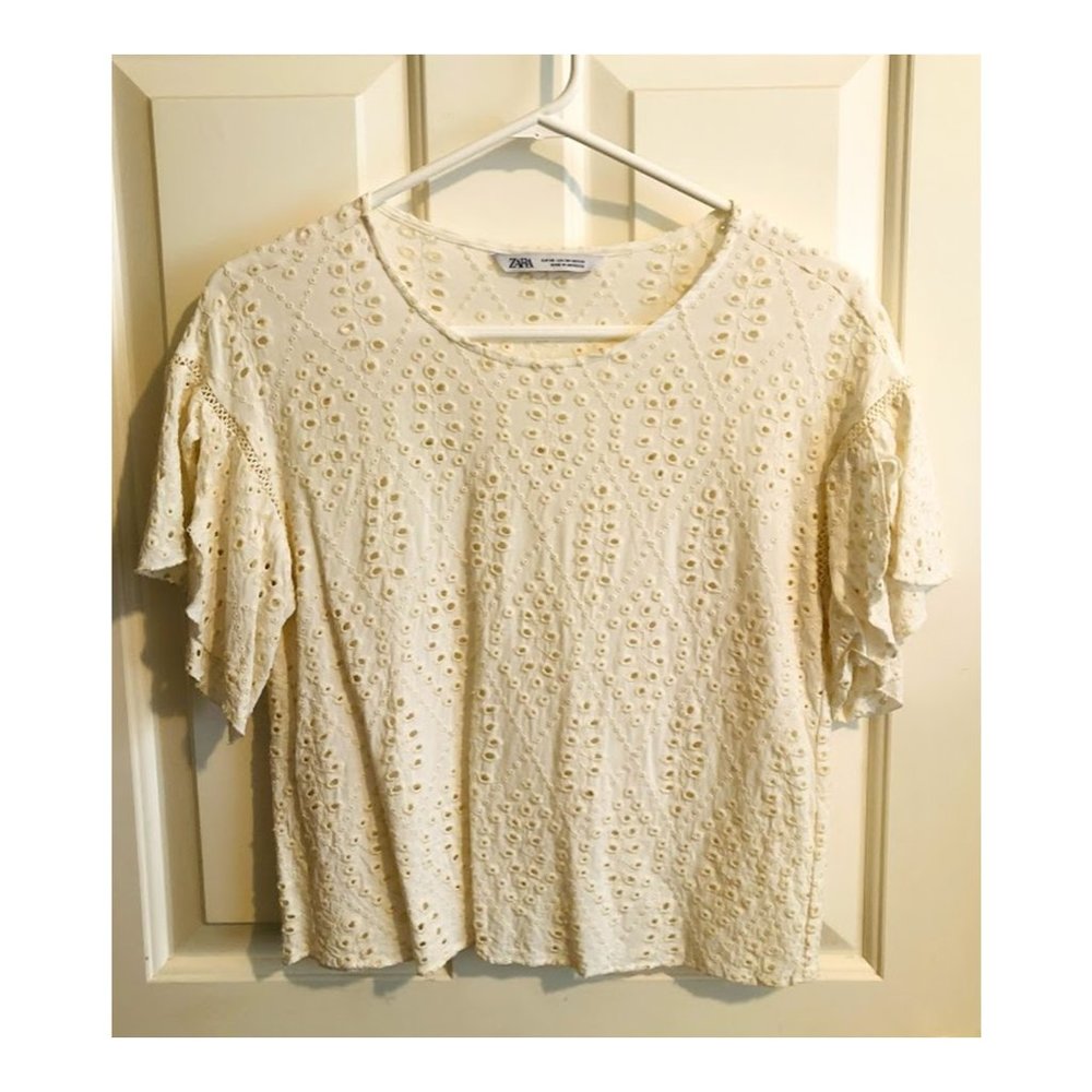 Zara Lace Top Cream